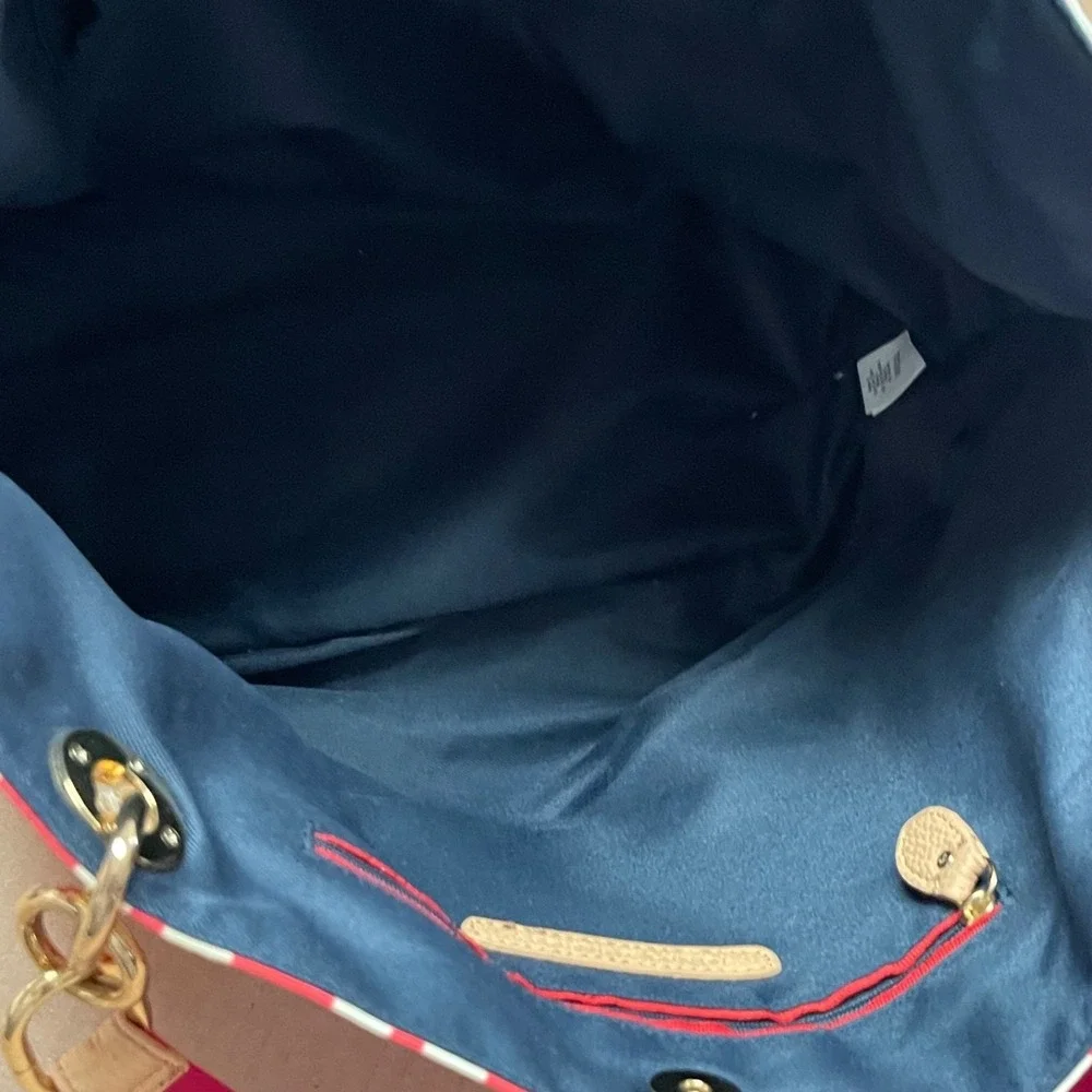 Tommy Hilfiger H Monogram Hot‎ Pink & White Commuter Bag Purse Tote NWOT